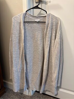 Open-Front Light Gray Women's Cardigan - Casual Layering